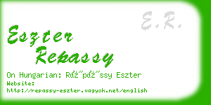 eszter repassy business card